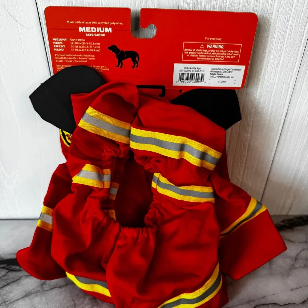 Hyde and Eek! Pet Firefighter Costume